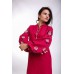 Embroidered Mini Dress "Bohemian Roses" Mauve